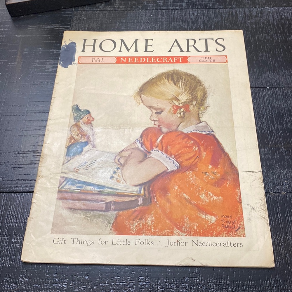Vintage May 1938 Vintage Home Arts Needlecraft Magazine!